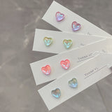DAIIIBABYYY  -  Fashion Sweet Macaron Candy Colorful Heart Stud Earrings Women Y2K Korean Fashion Girls Party Earring Jewelry Wholesale