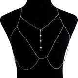 DAIIIBABYYY  -  New Summer Sexy Chest Chain Bra Bikini Metal Body Chain Jewelry for Women Beach Harness Crystal Body Chain Decoration Jewelry