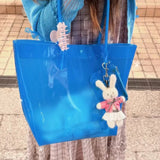 Daiiibabyyy  Summer Waterproof Pvc Transparent Tote Bag with Small Purse Women Jelly Shoulder Bag Beach Vacation Daily Travel Casual Shopper