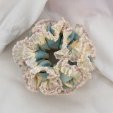 Daiiibabyyy  1 Pcs Women's Hair Scrunchies French Gentle Sweet Color Blocked Hair Ties Fashion Large Size High Elasticity Hair Accessories