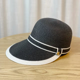 DAIIIBABYYY  -  Summer Sun Straw Baseball Cap Women's Sunscreen Visor Hat Widened Brim Anti-UV Ourdoor Causal Basin Riding cap straw hat female