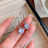 Daiiibabyyy  Exquisite White Imitation Pearl Beaded Tassel Pendant Earrings for Women Fashion Butterfly Inlaid Rhinestone Earrings Jewelry