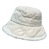 Daiiibabyyy  Winter Cotton Hats Lightweight Warm Hat Bucket Hat Fashion Versatile Foldable Basin Hat Plush Women's Hats Down Panama Caps