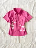 Daiiibabyyy   Fashion Japanese Subculture Note Printed Short Sleeved Shirt Women Ins Unique Slim Fit Slimming Top