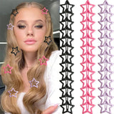 Daiiibabyyy  20-70Pcs Colorful Star Hair Clips, Hollow Star Barrettes, Cute Y2K Hair Accessories for Women & Girls, Perfect for Daily Styling