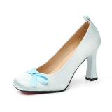 Daiiibabyyy  Sweet Women's Mary Jane Shoes Exquisite Bow Ballet High Heels for Woman Fashion Lolita Casual Shoes Designer Shoes Zapatos Mujer