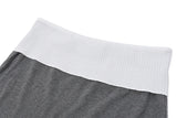 DAIIIBABYYY  -  American Retro Suit Women's Summer Letter Printed Semi-high-neck Short-sleeved T-shirt Slim-fit Wrap Hip Skirt Two-piece Set