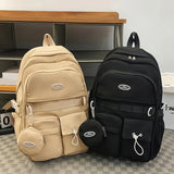 Daiiibabyyy  Backpack Simple Large Capacity Sports Travel Backpack Junior High School Leisure Backpack Tutorial Bag