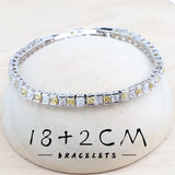 Daiiibabyyy Wedding 925 Silver Bridal Jewelry Sets Yellow Zircon Bracelets Earrings Rings Pendant For Women Necklace Set