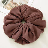 Daiiibabyyy  Big Size Chiffon Scrunchies For Muslim Women Custom Elastic Volumizing Oversized Neat stitching Malaysian Bunch Hair Tie