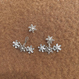 Daiiibabyyy  Niche Snowflake Geometric Two-wear Style Ear Studs For Women Christmas Cool Fashion Jewelry Creative Gifts