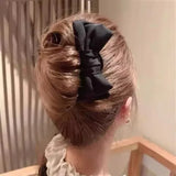 Daiiibabyyy  Black Bowknots U Shape Hair Sticks Simple Women Bun Ball Hairpins Daily Hair Braiding Barrettes Fashion Styling Hair Accessories