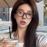 Daiiibabyyy  Retro Myopia Glasses Anti-blue Light Cat Eye Flat Mirror HD Nearsighted Eyeglasses Unisex Diopter 0 -0.5 -1.0 -1.5 -2.0 To -4.0