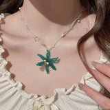 DAIIIBABYYY  -  Sweet Shell Beads Necklace Colorful Handmade Bohemia Beads Necklace Jewelry Coconut Tree Pendant Seaside Vacation Choker Beach