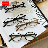 Daiiibabyyy   -  Transparent Y2k Glasses Women Retro Small Oval Computer Glasses Women's Anti Blue Light Computer Eyepieces 2024 Trendy