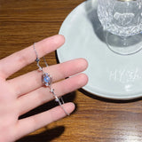 DAIIIBABYYY  -  Korea Trendy Blue Planet Crystal Bracelet for Women Personality Moonstone Stars Bangle Punk Jewelry Y2k Accessories Wholesale