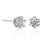 Daiiibabyyy  6Pcs/set Silver Color Rhinestone Cross Stud Earrings For Women Fashion Punk Earring Sets Trendy Jewelry Gifts