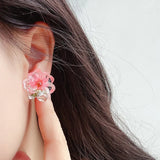 Daiiibabyyy  Dried Daisy Transparent Resin Stud Earrings for Women Exquisite Sweet Ear Studs Cute Daily Casual Versatile Jewelry Gifts 2025