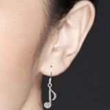 Daiiibabyyy  Stylish Music Note Drop Women Gift Drop Earring Fashion Accessories Crystal Dangle Earrings Jewelry