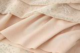 Daiiibabyyy  Women's Solid Color Elegant Casual Style Versatile Heavy Embellished Semi-Transparent Dress Fashion Women Dresses New BQZ7