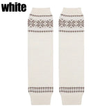 Daiiibabyyy  Korean Style Fair Isle Autumn Winter Snowflake Slouch Socks Women Girls Knitted Socks Leg Warmer Knee High Boot Cuffs Leg Cover