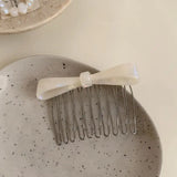 Daiiibabyyy  1pc New hair accessory with simple comb, disc hair, inserted comb, bow, and bangs, high-end and elegant hair accessory