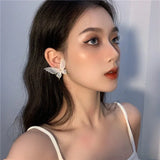 DAIIIBABYYY  -  Personality Retro Black Metal Mesh Big Butterfly Wings Stud Earring for Women Girls Gothic Style Jewelry Y2K Accessories Gift