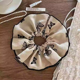 Daiiibabyyy  Elegant Ballet Satin Surface Wide Scrunchie Hair Band For Women Girls Sweet Hair Ornament Rubber Band Fashion Hair Accessories