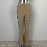 DAIIIBABYYY  -  Korea High Waist Women Casual Pants Y2K Elegant Office Lady Slim Flared Pants Fashion Solid Streetwear All Match Female Trousers