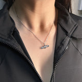Daiiibabyyy  Vintage Metal Freedom Flying Bird Drop Pendant Necklace titanium steel  For Women Girls Man Long Chain Charm Jewelry Gifts