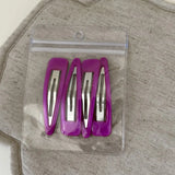 Daiiibabyyy  Korean retro jelly color triangular BB clip simple fashionable bangs side clip versatile hairpin set