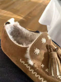 Daiiibabyyy  New Women's Winter Shoes Bohemian Style Plush Warm Casual Shoes for Woman Fashion Baotou Mule Shoe Designer Shoes Zapatos Mujer