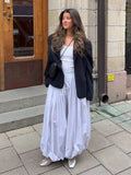 Daiiibabyyy  Lazy Wide-Leg Loose Lantern Pants Women's Spring Autumn Street Style Fashionable Comfortable Dopamine Color System Casual Pants