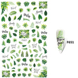 Daiiibabyyy 1PC 3D Nail Stickers Fruit Flowers Leaves watermelon Self Adhesive Transfer Sliders Wraps Manicures Foils DIY Nail Decorations