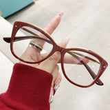DAIIIBABYYY  -  2024  New Cat Eyes Large Frame Women Anti Blue Light Glasses Fashion Printing Solid Computer Glasses Frame Eyeglasses Очки
