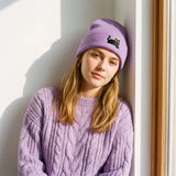 Daiiibabyyy  Sweet Cute Embroidered Cat Knitted Hat Warm Wool Knit Cap Ear Protection Embroidery Winter Caps Sports