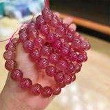 DAIIIBABYYY  -  11MM Natural Strawberry Quartz Bracelet Handmade Round Beads Couple Energy Yoga Bracelet Men Women Jewelry 1pcs