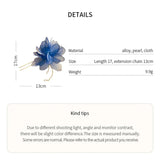 Daiiibabyyy  New Chinese Style Gentle Gradient Fabric Flower Hair Sticks for Women Sweet Chains Tassel Imitation Pearl Hairpin Fairy Headwear