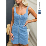 DAIIIBABYYY  -  Summer Fashion Leisure Slim Fit Denim Sleeveless Dress Women's New European American Wear Spaghetti Strap Blue Cowboy Dresses