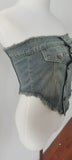 Daiiibabyyy  American Denim Simple Chest-top Small Crowd  Edge Design Sense of Top Korean Fashion Clothing Cute Tops Denim Tank Tops