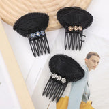 Daiiibabyyy  Pluffy Flower Puff Hair Head Cushion Invisible Braid DIY Hair Styling Tool Hair Clip Sponge Hair Base Lady