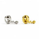 Daiiibabyyy  Fashion Gold-Plated Single Hollowed-Out rose Flower Braces Hip-Hop Braces Flower Decorative Jewelry Accessory