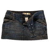 Daiiibabyyy  Y2k Vintage Black Denim Skirt Women Gothic Sexy Spicy Girl Mini Skirts Harajuku Grunge Slim Up Short Skirts Streetwear
