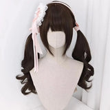 Daiiibabyyy  Sweet Lolita Long Curl Fake Hair Wig Jk Simulation Human Hair Wig Cosplay Fake Hair Extension Chinese Brand Hair Accessories