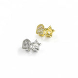 Daiiibabyyy  Polygon Zirconia Three-Piece Braces - Star-Shaped Fashionable And Unique Dental Ornaments - HIPHOP Versatile Dental Accessories