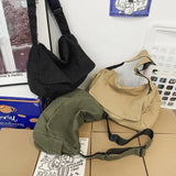 Daiiibabyyy  Vintage Women's Messenger Bag Large Capacity Canvas BookBag Shoulder Bag Casual Crossbody Bag Crossbody Bags for Women
