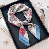 DAIIIBABYYY  -  New Silk Square Scarf Women Luxury Floral Print Kerchief Soft Satin Hairband Hands Bag Ribbon Foulard Hijab Neckerchief Headband