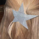 Daiiibabyyy  Irregular Star Spring Clip: Subtle Sweet Cool Spicy Girl Versatile Temperament Edge Headpiece One Word Clip