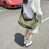 Daiiibabyyy  Vintage Women's Messenger Bag Large Capacity Canvas BookBag Shoulder Bag Casual Crossbody Bag Crossbody Bags for Women