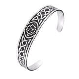 DAIIIBABYYY  -  Viking Stainless Steel Bracelets Valknut Nordic Triskelion Vintage Gothic Irish Knot Amulet Cuff Bangle for Men Women